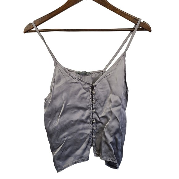 NWT Dont Ask Why Silver Satin Cami Womens One Size - Picture 1 of 7